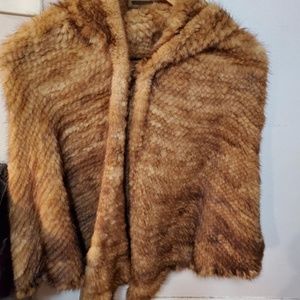 La Fiorentina Mink hooded cape/poncho